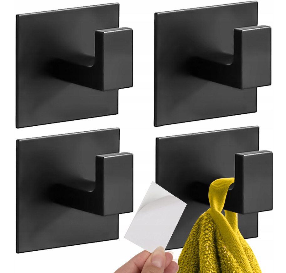 praktični kovinski samolepilni obešalniki 4 kosi